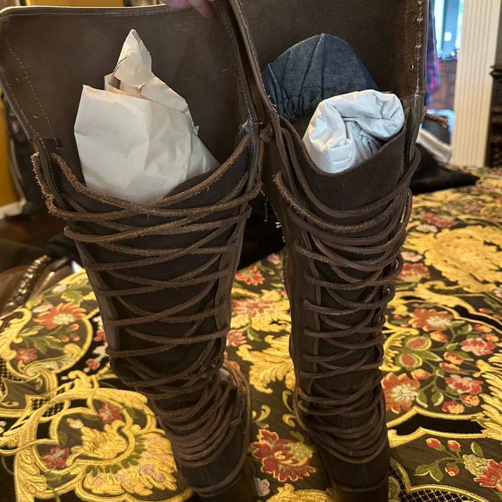 Freebird by Steven Dark Brown Leather Boots